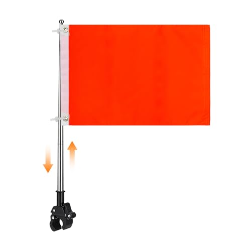 AMZFLAG Orange Safety Flag 12x18 inch for Boat Pole Kits,