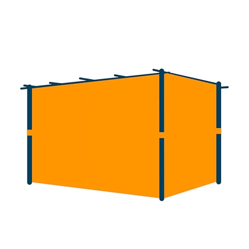 PRIMEYARD Cortinas para Pergola Classic 3x4 m - Approx. 180 g/m² Poliéster - con riel de sujeción y Las Cremalleras - champán