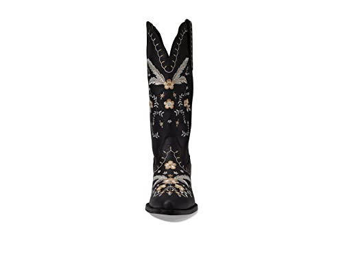 Image of Dingo Womens Full Bloom Floral Round Toe Casual Boots Knee High Mid Heel 2-3 inch