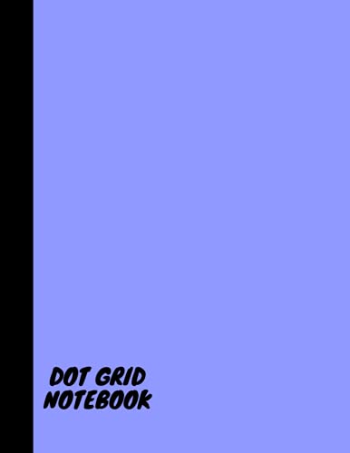 Big Dot Grid Notebook: Purple Periwinkle Minimalist Design - Dotted Grid Notebook Journal, Matte Finish, Large (8.5" X 11"), Small Dots, 120 Dotted Pages image 2