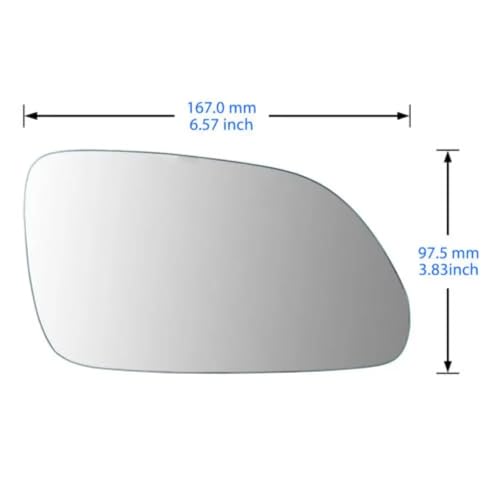Verre de rétroviseur chauffant VW Polo 9N droit 2005-2009