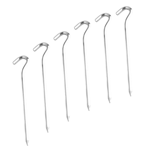 PENIKOKO 6 Stück Teiliges Aluminium Zelt Heringe Rostfrei Verschleißfest Stabiles Camping Zubehör Feste Bodenanker für Outdoor Zelte und Pavillons Windresistent Einfach zu Verwenden