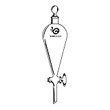 Wilmad-Lab Glass LG-8420-108 Squibb Globe Style Separatory Funnel with Glass Stopper and Stopcock, 500 mL Capacity