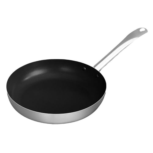 Wok de acero inoxidable 11.8 pulg con mango ergonómico