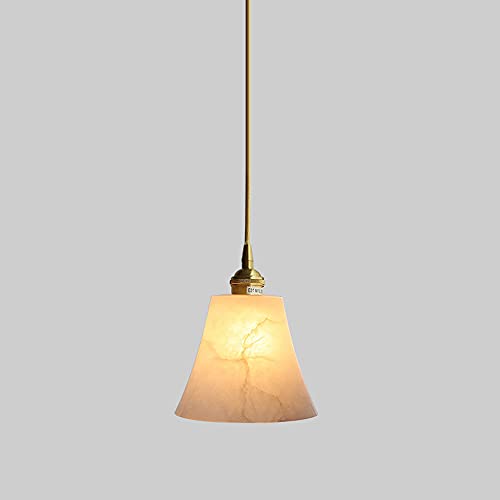 Plafond lampe suspendue kit réglable cuivre marbre E27