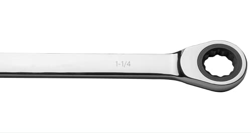 Flzosper 1-1/4 Inch Sae Box End Head Geared Wrench, 72-Tooth Ratcheting Combination Wrench Spanner #TOP2