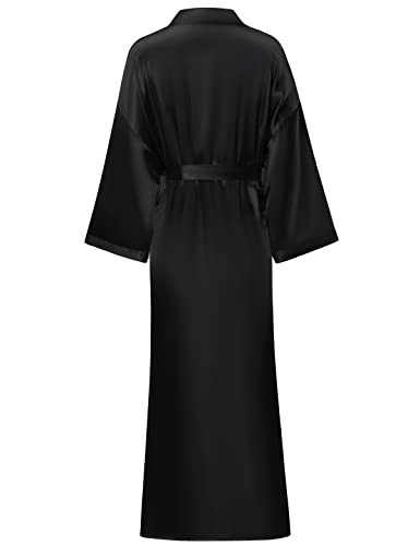 Women's Soft Long Satin Robes Long Silk Robes Full Length Robes Kimonos Silky Bath Robe Dressing Gowns2