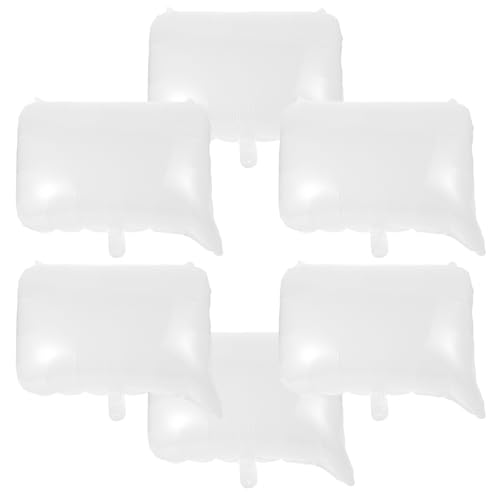 Beaupretty 6 Globos Rectangulares para Escribir Globos de Fiesta de Aluminio Decoración para Cumpleaños Bodas y Graduaciones para Mensajes Personalizados