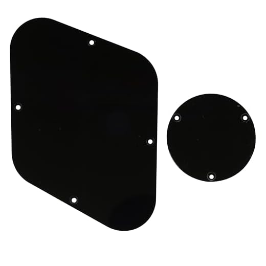 Musiclily Set de LP Placa Trasera y Placa de Interruptor de Palanca para Guitarra USA Les Paul,1 capa Negro