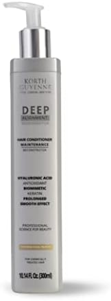 Korth Guyenne Deep Alignment Conditioner - Brazilian Keratin Treatment with Hyaluronic Acid, Heat Protector - Gentle, Nourishing Formula for Soft, Shiny Hair - For All Hair Types, 300ml/10.14Fl.oz