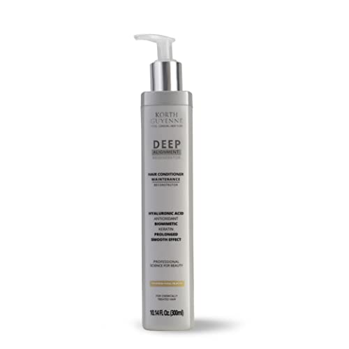 Korth Guyenne Deep Alignment Conditioner - Brazilian Keratin Treatment With Hyaluronic Acid, Heat Protector - Gentle, Nourishing Formula For Soft, Shiny Hair - For All Hair Types, 300Ml/10.14Fl.oz #TOP2