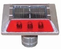 Tool Zone- LED Solar Road/Street Stud Light New Products Reflective Solar Ground Light Aluminum LED Path Deck Dock Warning LED RED Light