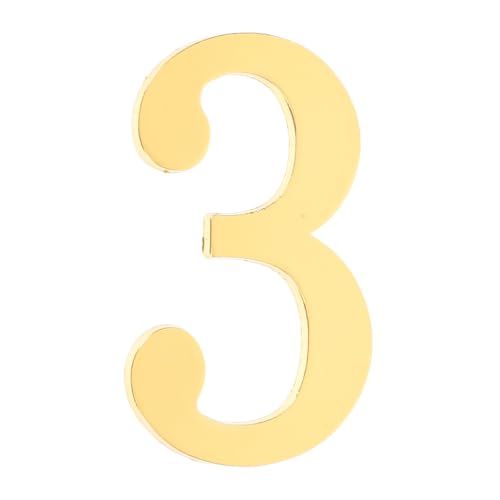 HOMSFOU Digital House Number Metal Door Number Self Adhesive Address Sticker for Apartment Office Door Address Sign Strong Back Glue