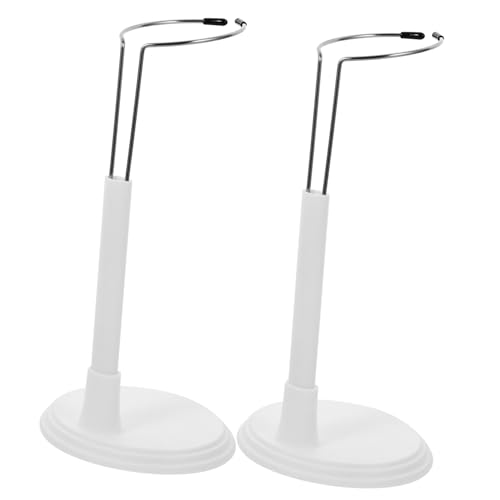 CIYODO 2sets Portable White Doll Doll Bracket Carrier Toy Display Rack Sturdy Storage Rack 2pcs*2