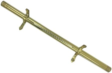 Antique Brass Carpet Stair Rods - Commercial Grade 28-46" Long Stair Runner Holder with Bracket Hardware Included (42" Length, 1 Piece) for Secure Carpet Installation
