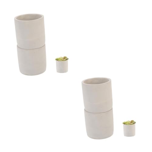 LIOOBO 2 Juegos Maceta De Cemento Borde De Jardín Falso Plantas Artificiales En Casa Suculento Planta Artificial Vine Macetas para Plantas De Interior Maceta De Barro Flores 2 Piezas * 2