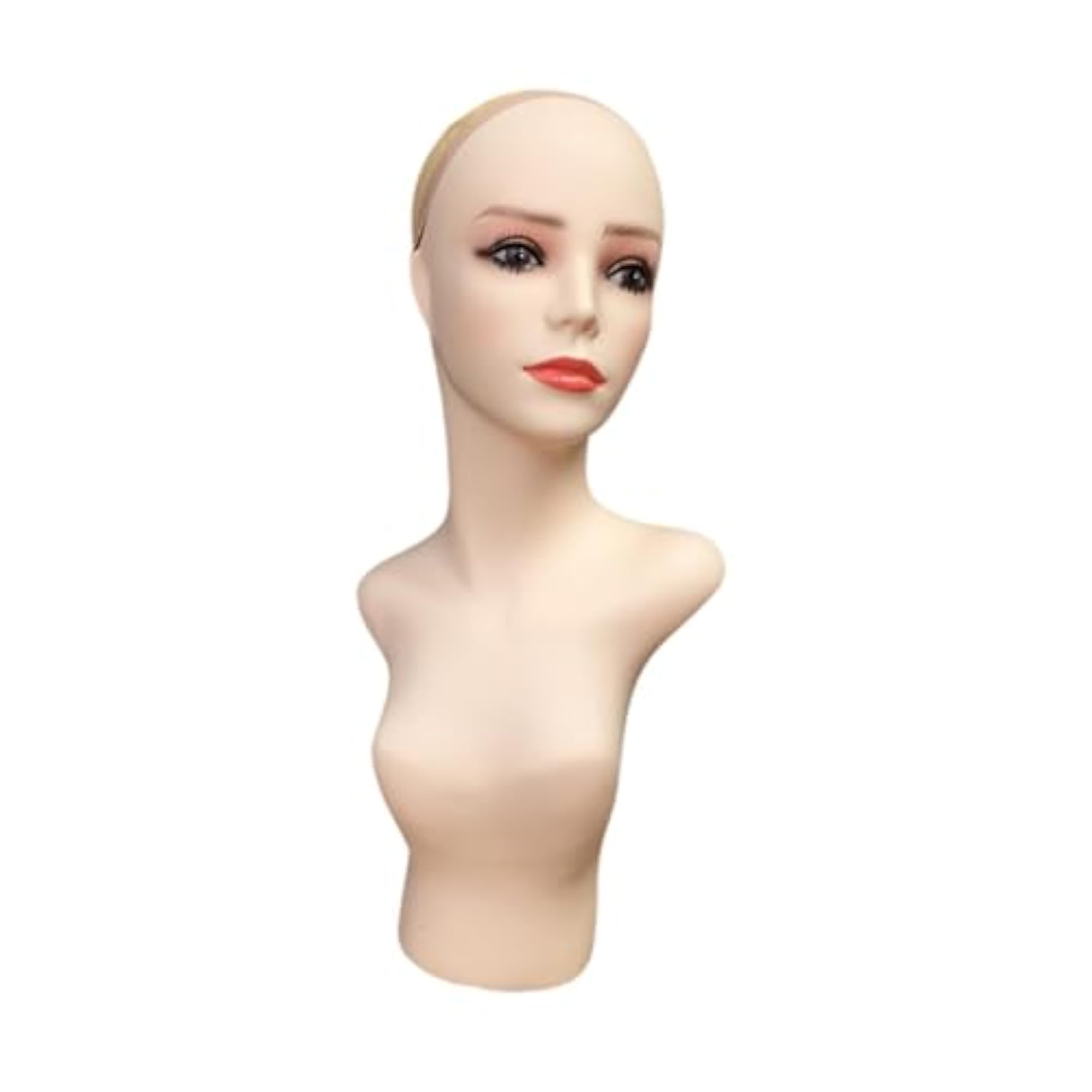 Female Wig Head Mannequin for Jewelry Display