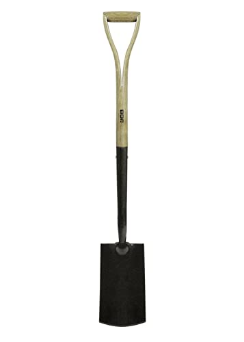 JCB - Heritage Border Spade - Heavy Duty Professional Site and Gardening Tools - Garden Spade for Weeding, Turning Over Soil Beds, Loosening Soil, Digging, Turning, Aerating Soil & Removing Stones