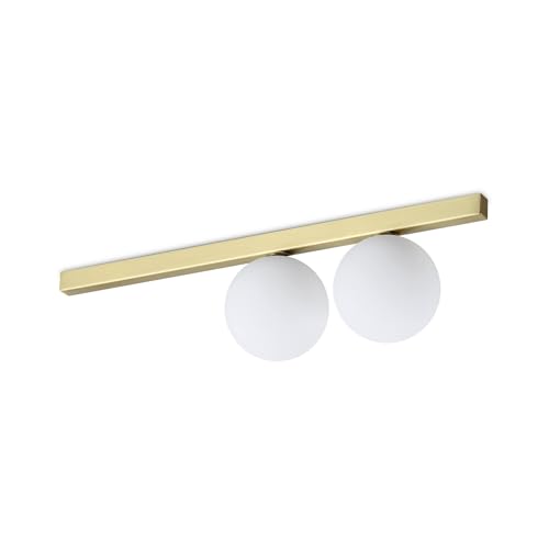 Ideal Lux BINOMIO plafonnier laiton globe à 2 lumières pour plafond design