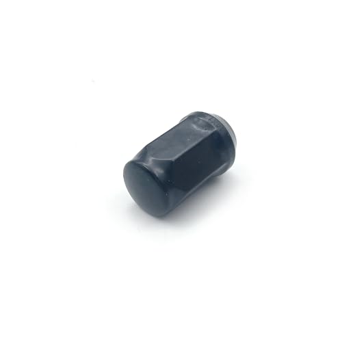 Image of 24 Pcs M14x1.5 Thread Bulge Acorn 1.38 inch Long Lug Nuts Black 3 /4 inch 19mm Hex Compatible with Jeep Wagoneer, Grand Wagoneer, Ram 1500