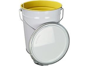 ITP Packaging 22 Litre Metal Tin Pail Bucket Drum Tub with Lid & Ring Closure UN Approved Lacquered Interior for Water Based Products (1)