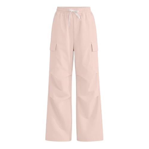 Pantalon cargo jogging fille ample en tissu doux respirant