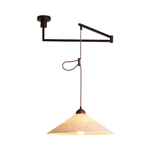 Lustre en papier suspendu pour salle à manger et ambiance chaleureuse