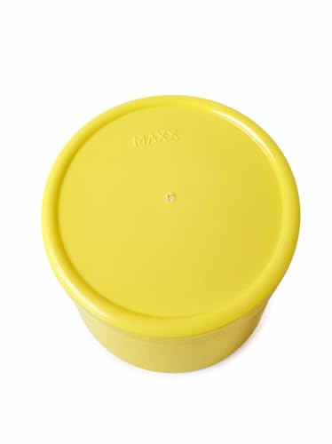 Image of Maxx Plast 5 Inch Self Watering Pots | Set of 5 Decorative Plastic Planters for Indoor & Outdoor Plants | Durable, Lightweight & Colorful Flower Pots - Just ₹299 (Lemon Yellow)