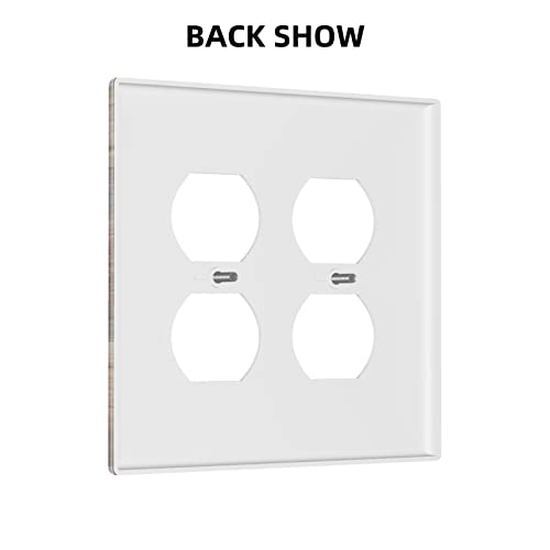 Placa de pared combinada de madera rústica para tapar imperfecciones de enchufes antiguos 5
