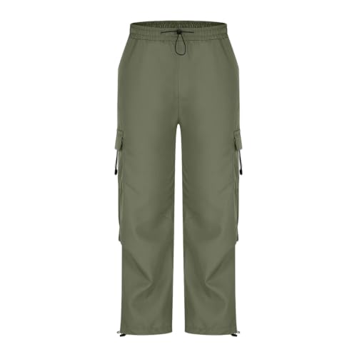 Womens Cargo hiking pants Y2K Baggy Stretchy High Waisted Jogger Trousers - image 7