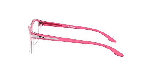 Image of Oakley Youth Unisex Kids OY8010 Cartwheel Rectangular Prescription Eyewear Frames, Polished Clear /Demo Lens