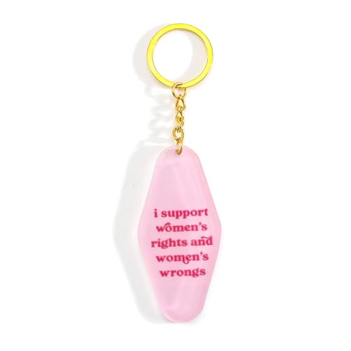 SHTALHST Feminist Keychain Retro Funny Pink Keychain Women Empowerment Gifts
