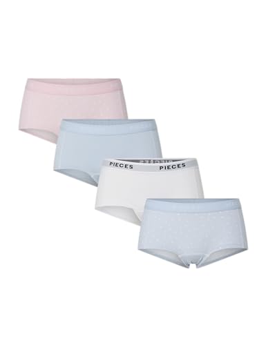 PIECES Female Boxershorts PCLOGO 4er-Pack