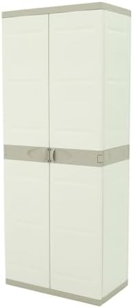 Plastiken Titanium Armarios, Plástico, Beige, 70x44x176 cm