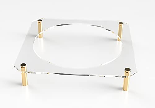 Acrylic Seder Plate Stand Gold Standoffs - 16 x 16 x 3 in.