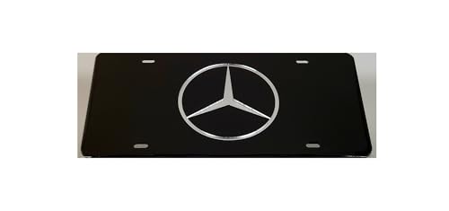 M.E.R.C.E.D.E.S Custom Mirror Laser Cut Inlaid Acrylic License Plate Personalized Vanity Auto Tag