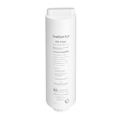 Ivation H2O 1000 GPD Reverse Osmosis Under Sink Tankless Water Purifier Replacement RO Filter IVARORF1000GPD