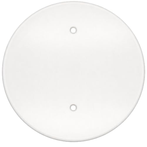Oversized Ceiling Blank Cover Plate White Round 6.25 Inch Diameter 3.5 Inch Mounting Holes (1)