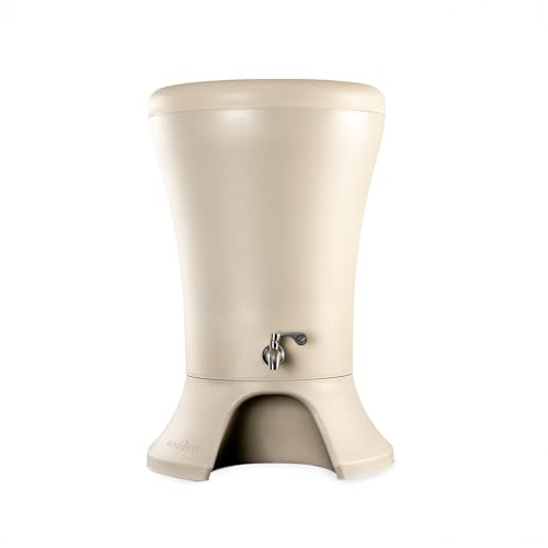 Ecofiltro Purificador Dispensador y Filtro de Agua Mazari Grande 30 Litros Ecológico con Carbón Activado para Casa, Oficina y Cocina (Marfil)