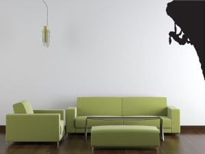 Huge Wall Rock Climbing Girl Decal © 2013 Laced up Decals