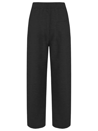TiaoBug Kids Boys Girls Cotton Pants Joggers Sports Sweatpants Wide Leg Trousers Casual Loose Fit Jogging Bottoms2