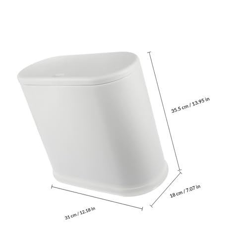 Caneca de basura compacta Mobestech con tapa diseño simple miniatura 4