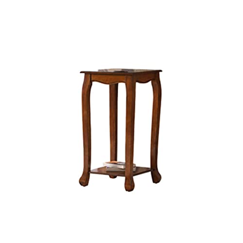 Side table-Q Mesa Auxiliar De Acento, Mesas De Esquina Delgada Planta De Madera Maciza Soporte para Macetas De Macetas De Decoración del Hogar para La Esquina del Pasillo(Size:36 * 68CM,Color:A) Cover