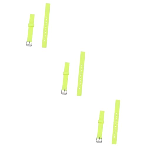 Bracelet de montre de rechange en silicone jaune HEMOTON lot de 3
