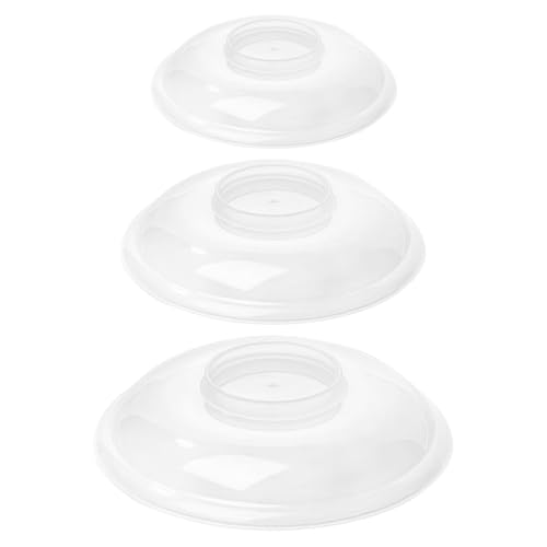 Ciieeo 3pcs Microwave Cover Handle High Temperature Resistant Plastic Food Dome Lids for Plates and Bowls Splatter Guard for Microwave Use Suitable for Leftover Storage