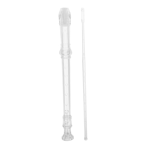 Parliky 1 Set Soprano Recorder Transparent Flute Instrument for Music Practice Sound for Classroom