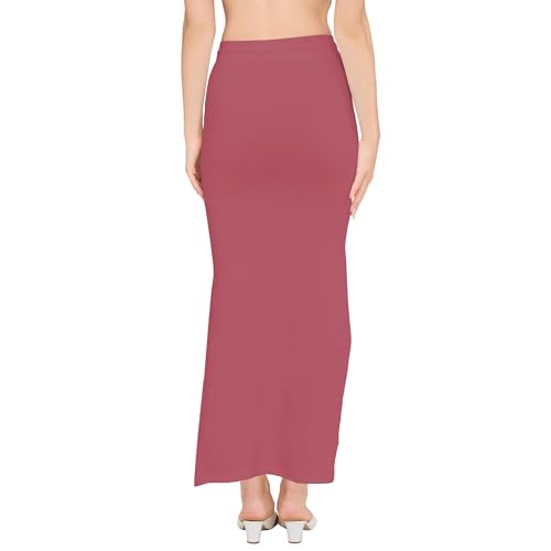 Image of DESI GIRL Cotton Lycra Stretchable Saree Shapewear Petticoat with Drawstring for Women | Fishcut Saree Petticoat with Side Slit for Easy Movement | Saree Shaper | Long inskirt