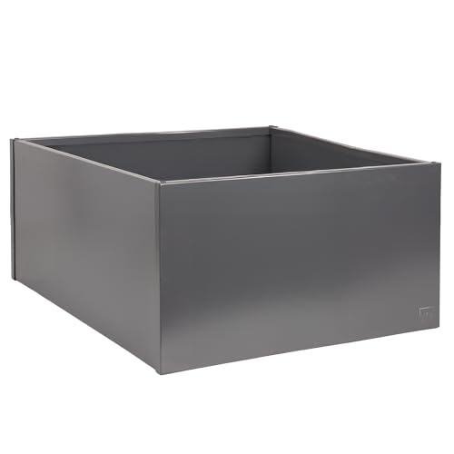 UNUS Pflanzkübel quadratisch 80x80x40cm anthrazit wetterfest modern eckig rechteckig Blumenkübel Pflanzkasten für Garten Terrasse Balkon