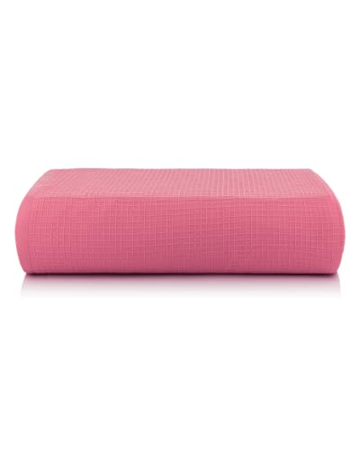 Image of Casa Copenhagen, Egyptian Cotton - Waffle Terry Towel 4 Piece 100% Cotton Large Bath Towel Set - Pink