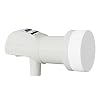 hb-digital Single LNB ( Test SEHR GUT *) LNC Kopf 1 Teilnehmer Direkt LTE Protected Satelliten Digital Sat Full HD TV 3D 4K UHD Kontakte vergoldet Wetterschutz Weiß White + 2X F-Stecker #5